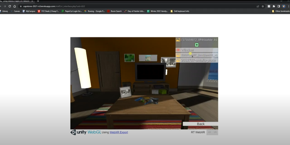 VR Application Screenshot